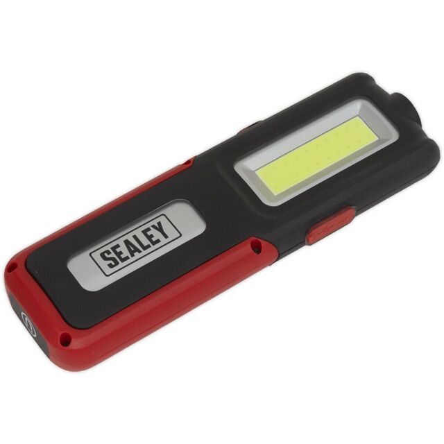 Loops Rechargeable Inspection Light with Power Bank - 5W COB & 3W SMD LED - Red - image 1