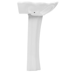 Berkfield Home Freestanding Basin with Pedestal Ceramic White 580x510x200mm - thumbnail 3