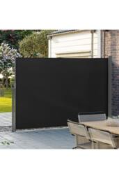 Living and Home 3 x 1.8m Retractable Privacy Shield Awning - UV & Waterproof Wall-Mounted Cover for Patio, Balcony, Grey - thumbnail 2
