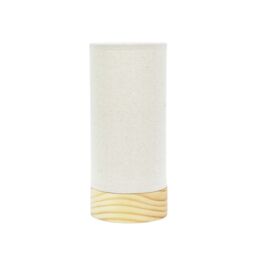 ValueLights Elsa Natural Wooden Compact Table Lamp with LED Bulb in Beige - thumbnail 2