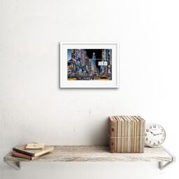 "Artery8 Wall Art Print New York Modern Graphic Art Framed 9x7 inch in White - Size: W7"" x H9""" - thumbnail 2