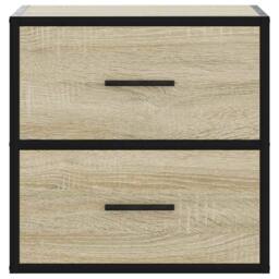 Berkfield Home Wall-mounted Bedside Cabinet Sonoma Oak 40x31x39.5 cm in Light Tan - thumbnail 5