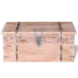 Berkfield Home Two Piece Storage Chest Set Acacia Wood in Brown - thumbnail 4