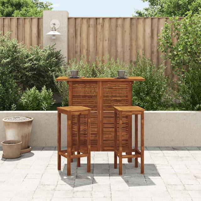 Berkfield Home Durable Bar Table 110x50x105 cm Solid Acacia Wood in Brown - Size: 110 x 50 x 105 cm - image 1