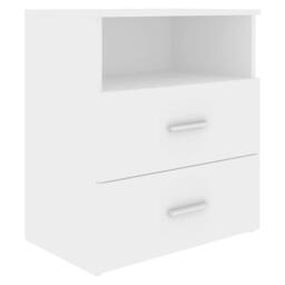 Berkfield Home Modern Bed Cabinets 2 pcs White 50x32x60 cm - Size: 50 x 32 x 60 cm - thumbnail 5