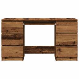 Berkfield Home Writing Desk Old Wood 140x50x77 cm Engineered Wood in Brown - Size: 140 x 50 x 77 cm - thumbnail 4