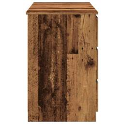 Berkfield Home Writing Desk Old Wood 140x50x77 cm Engineered Wood in Brown - Size: 140 x 50 x 77 cm - thumbnail 5