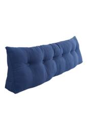 Living and Home Washable Headboard Wedge Pillow with Storage Pocket in Dark Blue - Size: Large - thumbnail 4