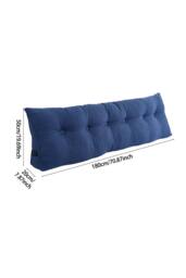 Living and Home Washable Headboard Wedge Pillow with Storage Pocket in Dark Blue - Size: Large - thumbnail 9