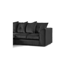 Furniture 786 Plush Velvet 3 Seater Sofa in Black - thumbnail 2