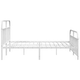 Berkfield Home Metal Bed Frame with Headboard & Footboard White 193x203 cm - thumbnail 7