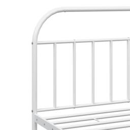 Berkfield Home Metal Bed Frame with Headboard & Footboard White 193x203 cm - thumbnail 9