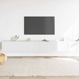 Berkfield Home 3 Piece TV Cabinet Set White Engineered Wood - thumbnail 2