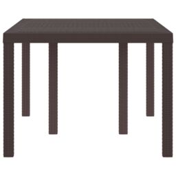 Berkfield Home Garden Table Brown 150x100x73 cm Poly Rattan - Size: 150 x 100 x 73 cm - thumbnail 6