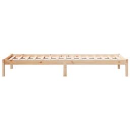Berkfield Home Extra Long Bed Frame without Mattress 80x210 cm Solid Wood Pine in Natural - thumbnail 5