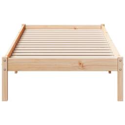 Berkfield Home Extra Long Bed Frame without Mattress 80x210 cm Solid Wood Pine in Natural - thumbnail 4
