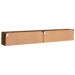 Berkfield Home TV Wall Cabinets 2 pcs Smoked Oak 100x30x30 cm Engineered Wood in Brown - Size: 100 x 30 x 30 cm - thumbnail 9