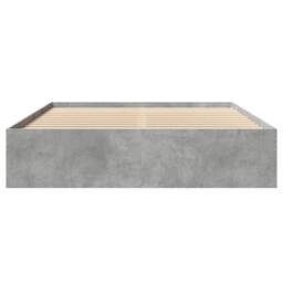 Berkfield Home Bed Frame without Mattress Concrete Grey 160x200cm Engineered Wood - Size: 160x200 cm - thumbnail 5