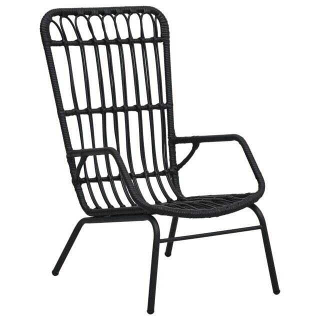 Berkfield Home Garden Chair Poly Rattan Black - image 1