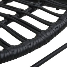 Berkfield Home Garden Chair Poly Rattan Black - thumbnail 6
