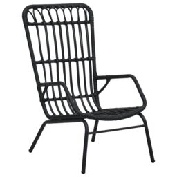 Berkfield Home Garden Chair Poly Rattan Black - thumbnail 1