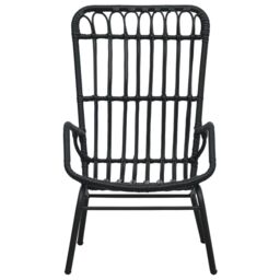 Berkfield Home Garden Chair Poly Rattan Black - thumbnail 2