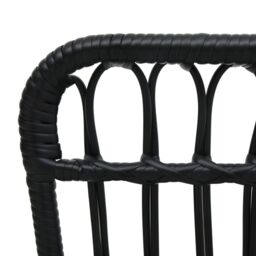 Berkfield Home Garden Chair Poly Rattan Black - thumbnail 5