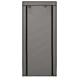 Berkfield Home Shoe Cabinet with Cover Grey 58x28x106 cm Fabric - Size: 58 x 28 x 106 cm - thumbnail 4