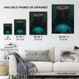 "Artery8 Witch Forest Tree Of Life Surreal Fantasy Art Wall Art Print in Green - Size: W24"" x H32""" - thumbnail 3