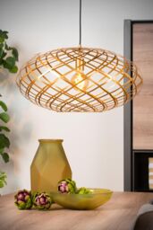 Lucide 'WOLFRAM' Dimmable Stylish Adjustable Indoor Pendant Light 1xE27 in Gold - thumbnail 3
