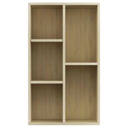 Berkfield Home Book Cabinet/Sideboard Sonoma Oak 50x25x80 cm Engineered Wood in Brown - Size: 50 x 25 x 80 cm - thumbnail 4