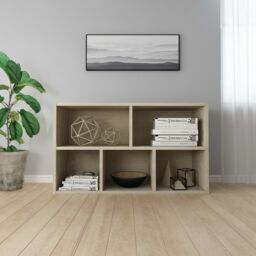 Berkfield Home Book Cabinet/Sideboard Sonoma Oak 50x25x80 cm Engineered Wood in Brown - Size: 50 x 25 x 80 cm - thumbnail 6