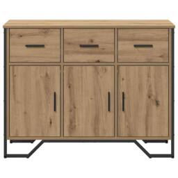 Berkfield Home Sideboard Artisan Oak 97x32.5x74.5 cm Engineered Wood in Brown - thumbnail 6