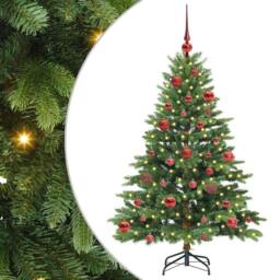 Berkfield Home Beautiful Artificial Christmas Tree with 150 LEDs Green 150 cm PE - thumbnail 3