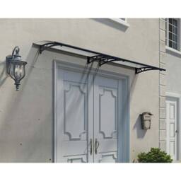 Palram Patio Cover Altair Door Awning Canopy 3000 Clear - Grey - thumbnail 2