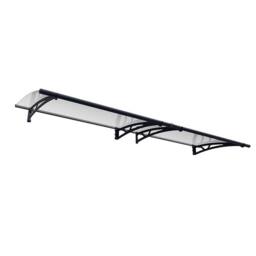 Palram Patio Cover Altair Door Awning Canopy 3000 Clear - Grey - thumbnail 1