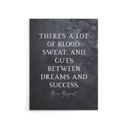 "Artery8 Slate Quote Bear Bryant Blood Sweat Canvas Wall Art Print in Grey - Size: W18"" x H24""" - thumbnail 1