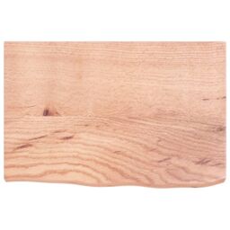 Berkfield Home Wall Shelf Light Brown 60x40x(2-4) cm Treated Solid Wood Oak - thumbnail 2