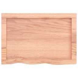 Berkfield Home Wall Shelf Light Brown 60x40x(2-4) cm Treated Solid Wood Oak - thumbnail 5