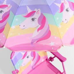 OHS Kids Unicorn Camping Chair Parasol Set Picnic Outdoor Folding Seat in Pink - thumbnail 7