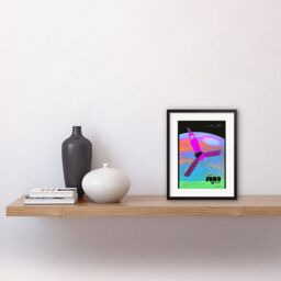 "Artery8 Wall Art Print NASA Jupiter Juno Mission Psychedelic Artwork Framed 9X7 Inch in Black - Size: W7"" x H9""" - thumbnail 2