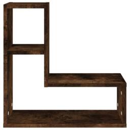 Berkfield Home Decorative Wall Shelves 2 pcs Smoked Oak 50x15x50 cm Engineered Wood in Brown - Size: 50 x 15 x 50 cm - thumbnail 5