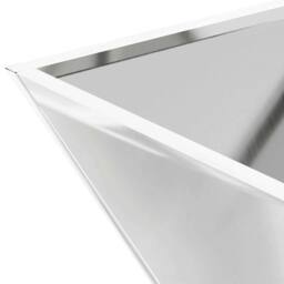 Berkfield Home Modern Garden Bowl Planter 35x35x15 cm Galvanized Steel in Silver - Size: 35 x 35 x 15 cm - thumbnail 9