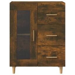 Berkfield Home Sideboard Smoked Oak 69, 5x34x90 cm Engineered Wood in Brown - Size: 5 x 34 x 90 cm - thumbnail 6