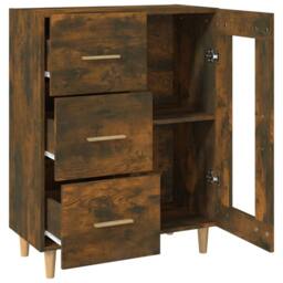 Berkfield Home Sideboard Smoked Oak 69, 5x34x90 cm Engineered Wood in Brown - Size: 5 x 34 x 90 cm - thumbnail 8