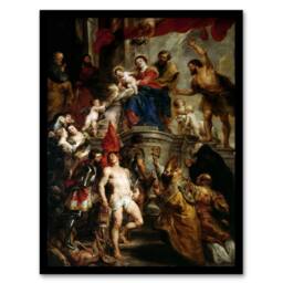 Artery8 Peter Paul Rubens Mystic Marriage of Saint Catherine Framed Art Print - Size: A4 - thumbnail 1