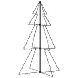 Berkfield Home Bright Christmas Cone Tree 160 LEDs Indoor & Outdoor 78x120 cm in Blue - thumbnail 5