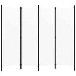 Berkfield Home 4-Panel Room Divider Cream White 200x180 cm in Off-White - thumbnail 2