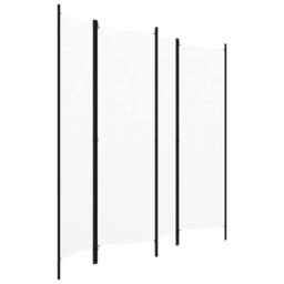 Berkfield Home 4-Panel Room Divider Cream White 200x180 cm in Off-White - thumbnail 1