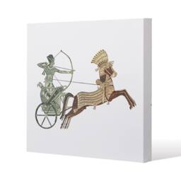 Benjamin Tate Design Pharaoh on War Chariot (Canvas Print) / 127 x 127 x 4cm in Natural - Size: 127 x 127 x 4 cm - thumbnail 1